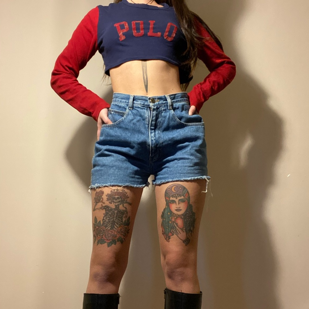 🍓VINTAGE Polo by Ralph Lauren long sleeve crop top